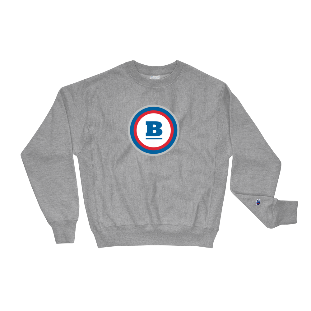 Champion® Circle B Crewneck Sweatshirt - Oxford Grey